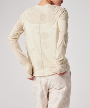 Paul Smith Floral Print シアー 長袖カットソー ライトベージュ