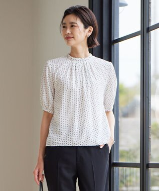 J.PRESS LADIES スクエアキカプリント カットソー ホワイト系5