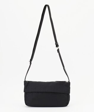 Y'SACCS リサイクルナイロン×カウレザー ラップミニショルダー ブラック