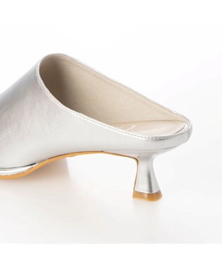 APOM オブリークスクエアカバーミュール シルバー