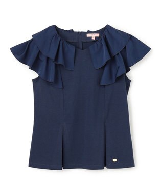 TOCCA WAVED CREAM カットソー ネイビー系
