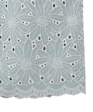 YECCA VECCA フラワーレースロングナロースカート Light Blue