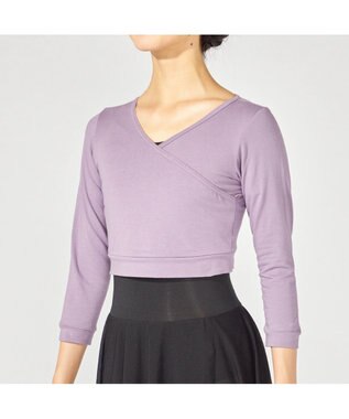 Chacott カシュクールトップ グレイッシュライラック