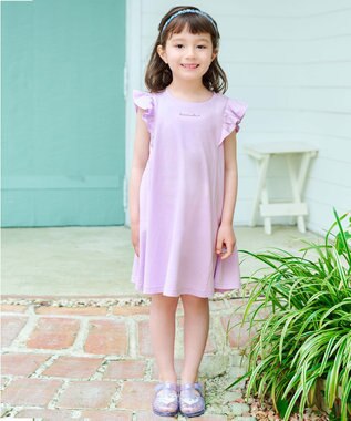 ANY KIDS ひんやりクール カットソーワンピース ラベンダー