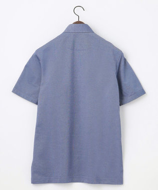JOSEPH ABBOUD MOUNTAIN 【速乾】WEB/一部店舗限定  シャンブレーポロシャツ ブルー系