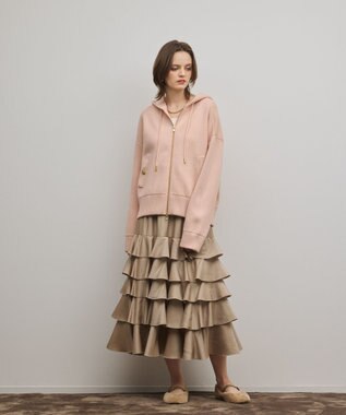 GRACE CONTINENTAL フォルムニットパーカー ピンク