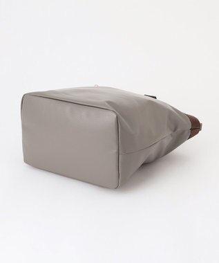 LA BAGAGERIE 【コットン×ポリウレタン】シャイニーミニトート グレー