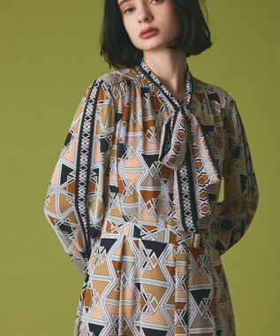 GRACE CONTINENTAL キカボウタイドレス ベージュ