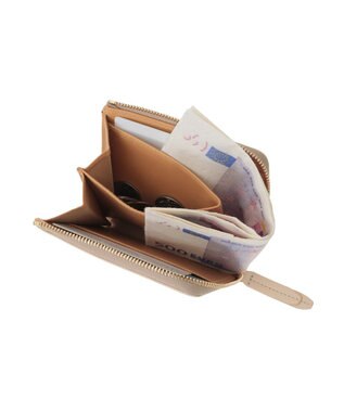 genten ピア  ミニ財布 アイボリー