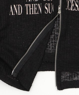 WEGO グラフィックシアーリブパーカー ブラック