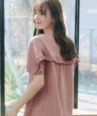 Tiaclasse 【おのののかさん着用】「サマケア」バックヨークフリルチュニック