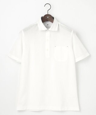 JOSEPH ABBOUD MOUNTAIN 【速乾】WEB/一部店舗限定  シャンブレーポロシャツ ホワイト系