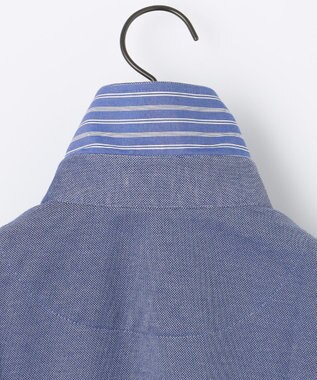 JOSEPH ABBOUD MOUNTAIN 【速乾】WEB/一部店舗限定  シャンブレーポロシャツ ブルー系