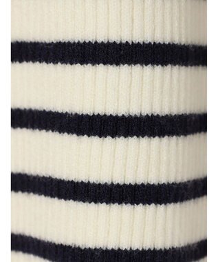 earth music&ecology ゴールド釦スリーブリブプルオーバー Border