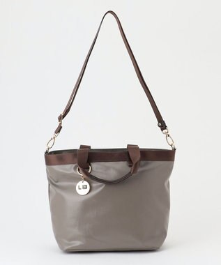 LA BAGAGERIE 【コットン×ポリウレタン】シャイニーミニトート グレー