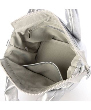 UNBILLION カシュカシュ cachecache / ポーチ付きパファーミニトートバッグ シルバー