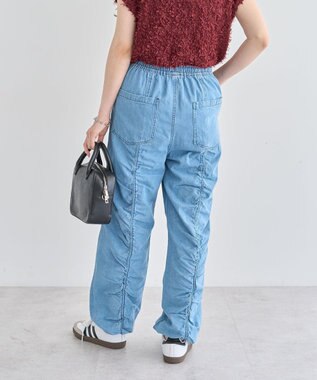 Green Parks ・ＳＵＧＡＲ　ＳＰＯＯＮ　デニムギャザーパンツ Light Indigo