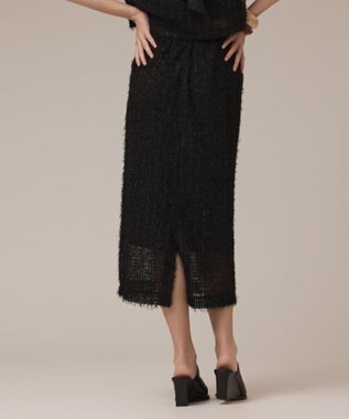 GRACE CONTINENTAL チュールタイトスカート ブラック