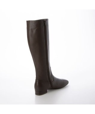 Riz raffinee <Riz raffinee>スクエアトゥプレーンロングブーツ ダークブラウン