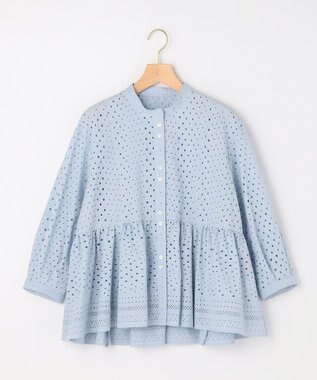 組曲 【先行予約】エンブロイダリーレーススタンドネック ブラウス