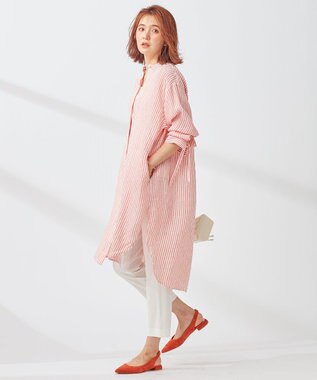 WEB/一部店舗限定】 LIBECO LINEN チュニックシャツ / 23区