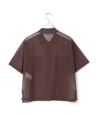 23区 【先行予約】シアー ポロニット ダークブラウン系