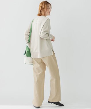 23区 【洗える】スラブツイルストレッチ ベイカー パンツ ベージュ系