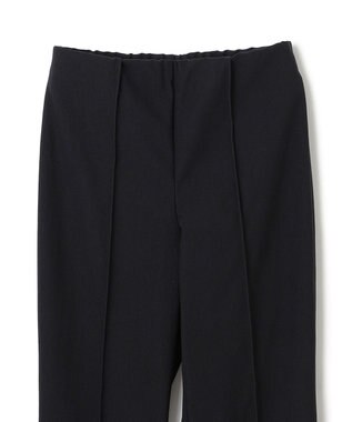 BEIGE， 【BEIGE,ecru/WEB限定】RIB BOTTOMS / ウエストゴムストレッチリブフレアパンツ Black