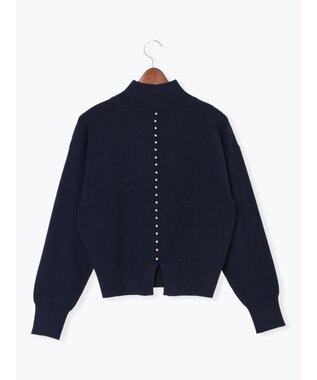 Te chichi バックビジューニット ネイビー