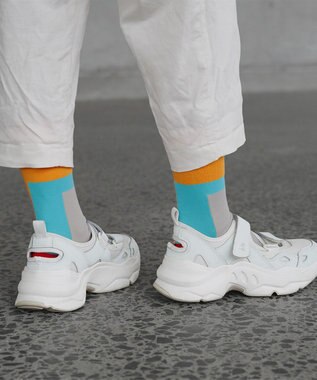 nitorito 【UNISEX】米沢オリジナル柄 block 靴下 yellow