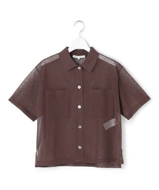 23区 【先行予約】シアー ポロニット ダークブラウン系