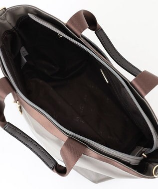 LA BAGAGERIE 【コットン×ポリウレタン】シャイニーミニトート グレー