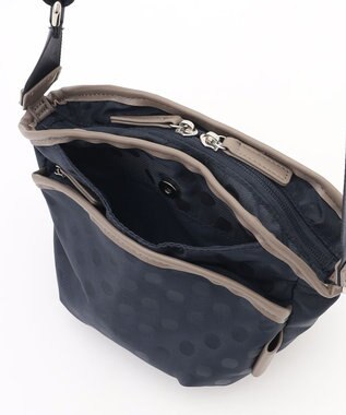 Y'SACCS ドットジャガードポシェット ネイビー