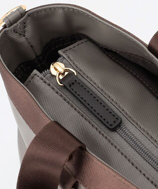 LA BAGAGERIE 【コットン×ポリウレタン】シャイニーミニトート グレー