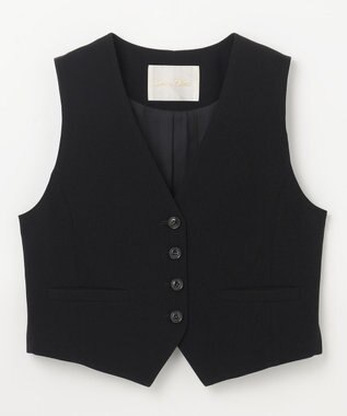 GRACE CONTINENTAL トリアセショートジレ ブラック