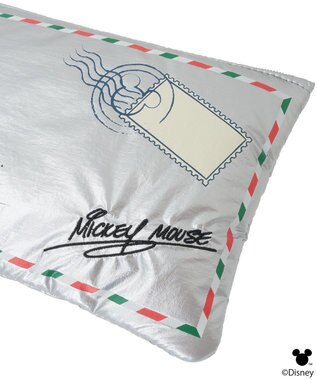 earth music&ecology 【予約】Disney/ミッキーチャーム付きレターモチーフポーチ シルバー