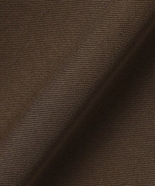 Feroux 【洗える】マーベルトデザイン セミワイドパンツ ダークブラウン系