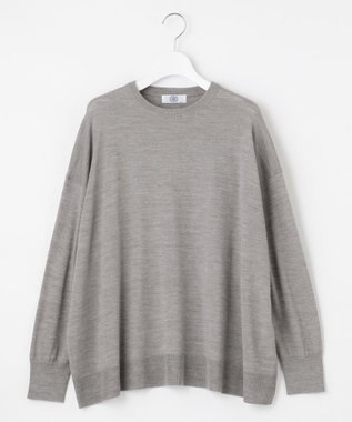 J.PRESS LADIES 【洗える】DRALON MERINO ニット ライトグレー系