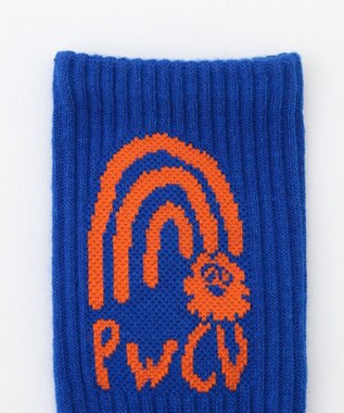 PW CIRCULUS 【虫よけ加工】【WOMEN】P-MOF ソックス ミドル丈 ゴルフウェア レディース スカイブルー系