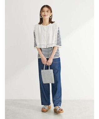 Green Parks インド綿 デニムストレートパンツ One Wash