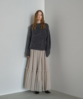 AMERICAN HOLIC フェザーゆるニットプルオーバー Charcoal Gray