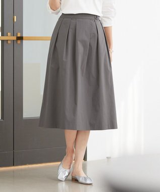 J.PRESS LADIES 【洗える】バイオエアフロー フレアー スカート グレー系