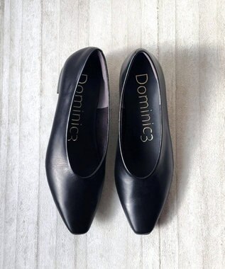 Dominic3 ディープカット レザーパンプス ブラック