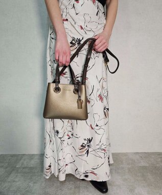 style code 【MERCURYDUO/マーキュリーデュオ】メタルアイレット　ミニショルダーバッグ、ハンドバッグ ブロンズ