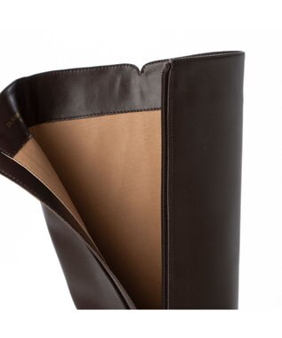 Riz raffinee <Riz raffinee>スクエアトゥプレーンロングブーツ ダークブラウン