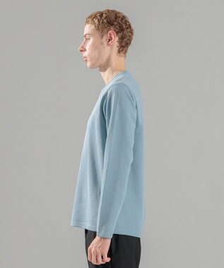 JOSEPH HOMME タックリップルジャージー　クルーネックカットソー スカイブルー系