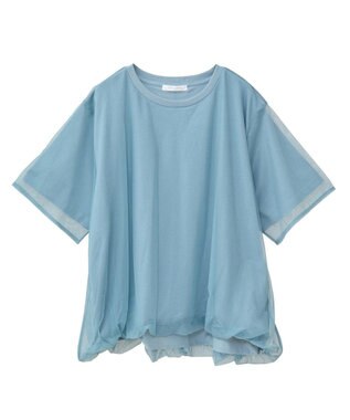 Green Parks チュールドッキングバルーン５分袖プルオーバー Off White