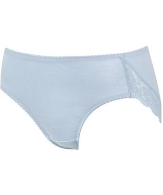 Wing ショーツ 【綿の贅沢オーガニック】 オーガニックコットン混 はきこみ丈ふつう EC2110 ウイング／ワコール ブルー