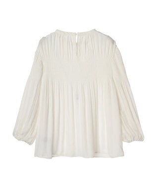 Green Parks マジョリカプリーツブラウス Off White