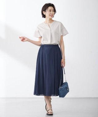 J.PRESS LADIES 【2way】ナイロンギャザー ショルダー バッグ スモーキーグリーン系